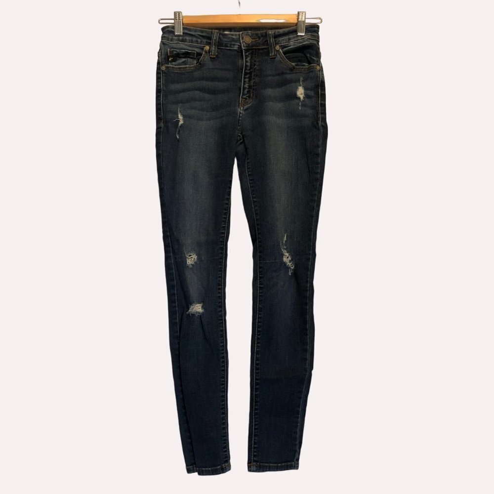 KANCAN Mid Rise Distressed Skinny Jeans Size 25